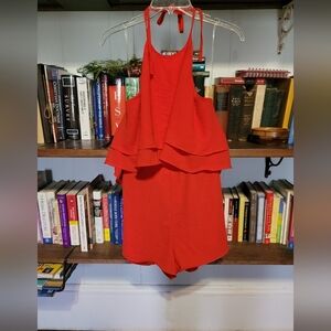 NWT DO+BE backless red romper. Women's medium